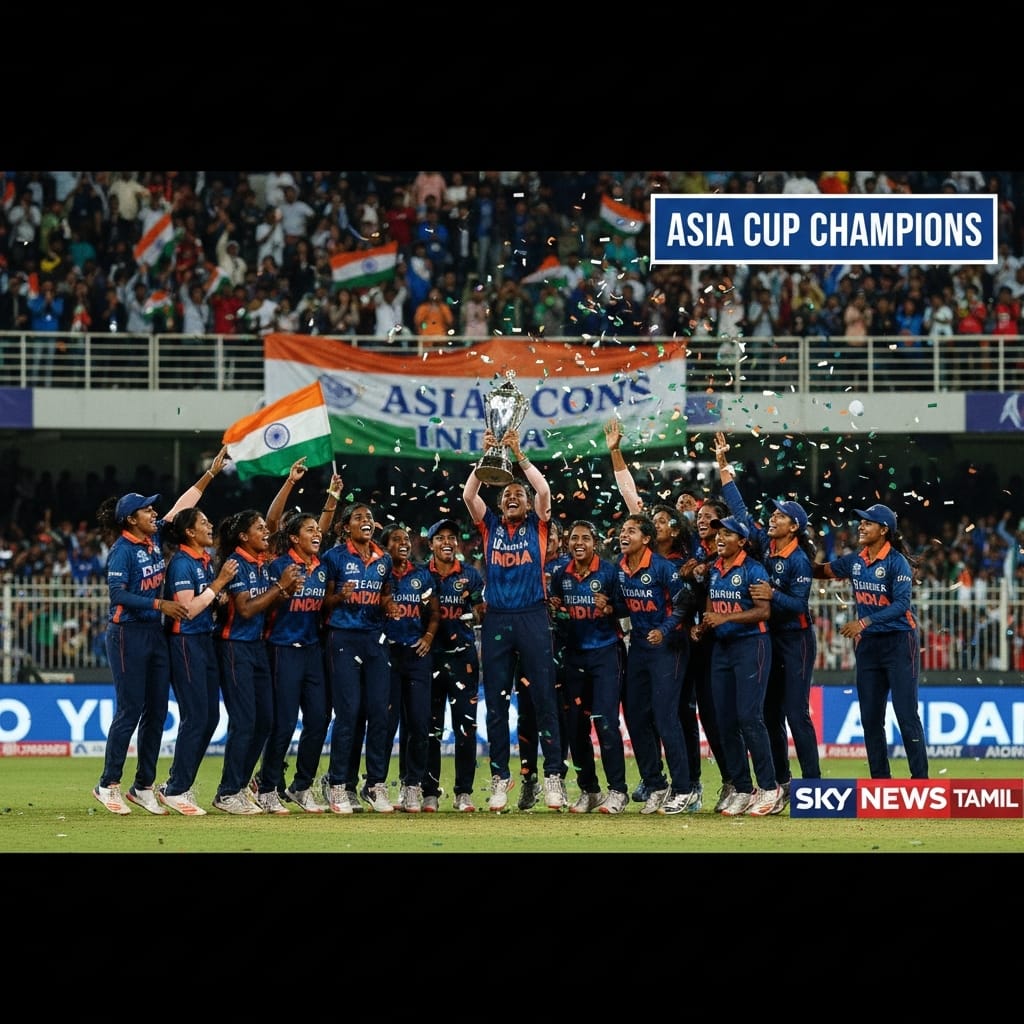 🏆 ஆசியக் கோப்பை சாம்பியன் இந்தியா! வங்கதேசத்தை வீழ்த்தி மகளிர் ‘ஏ’ அணி அபார வெற்றி!