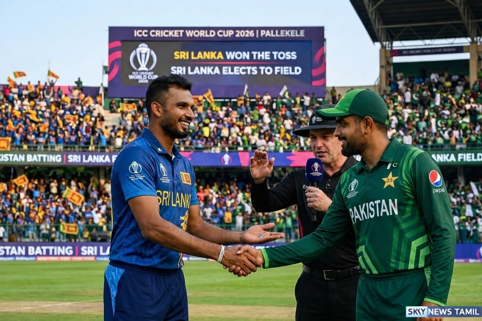 உலகக் கிண்ணக் கிரிக்கெட்: இலங்கை நாணய சுழற்சியில் வெற்றி – பாகிஸ்தான் முதலில் துடுப்பெடுக்கும்